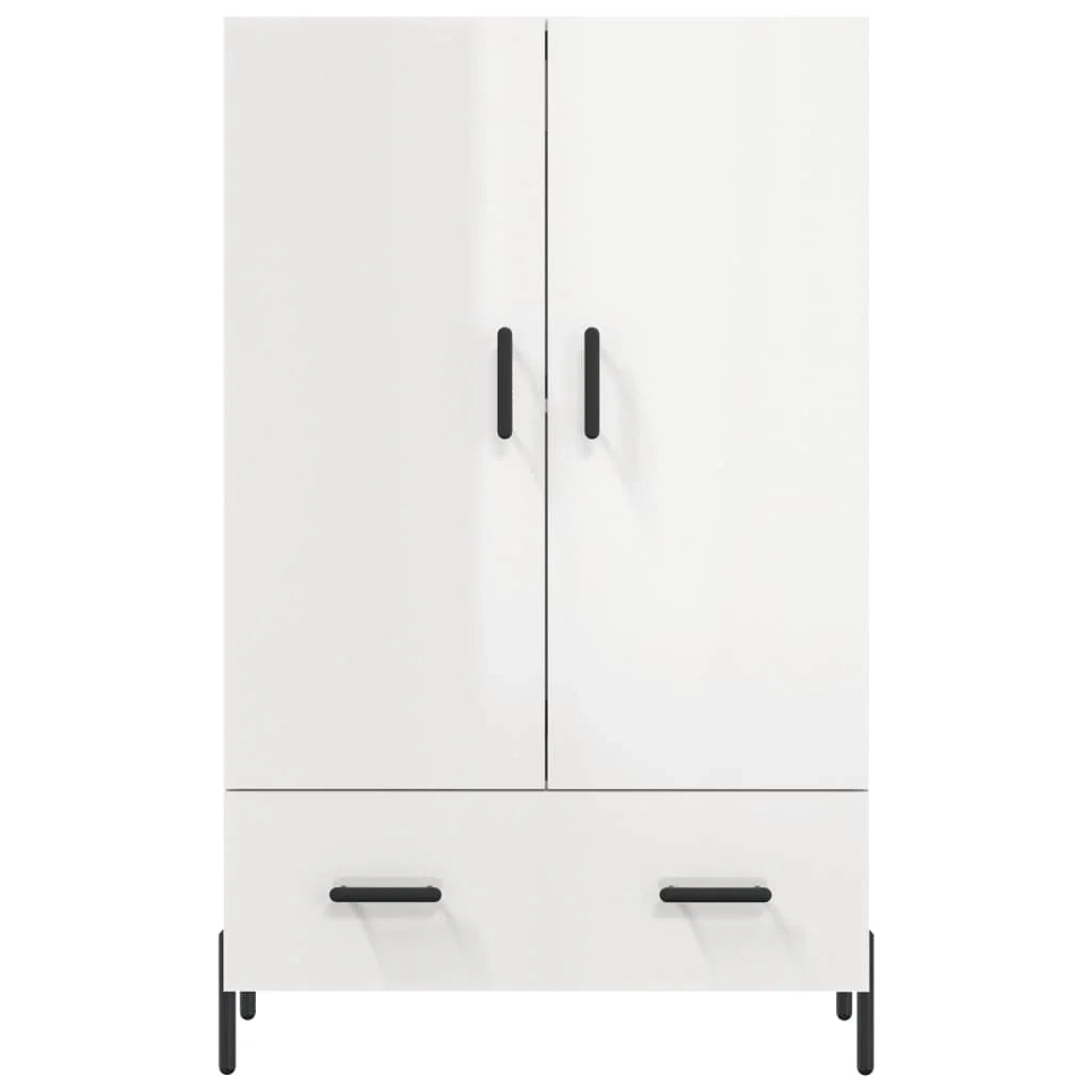 Buffet credenza cassettiera mobiletto mobile contenitore organizer cucina soggiorno finitura lucida 69,5 x 31 x 115 cm legno ingegnerizzato bianco 02_0032997