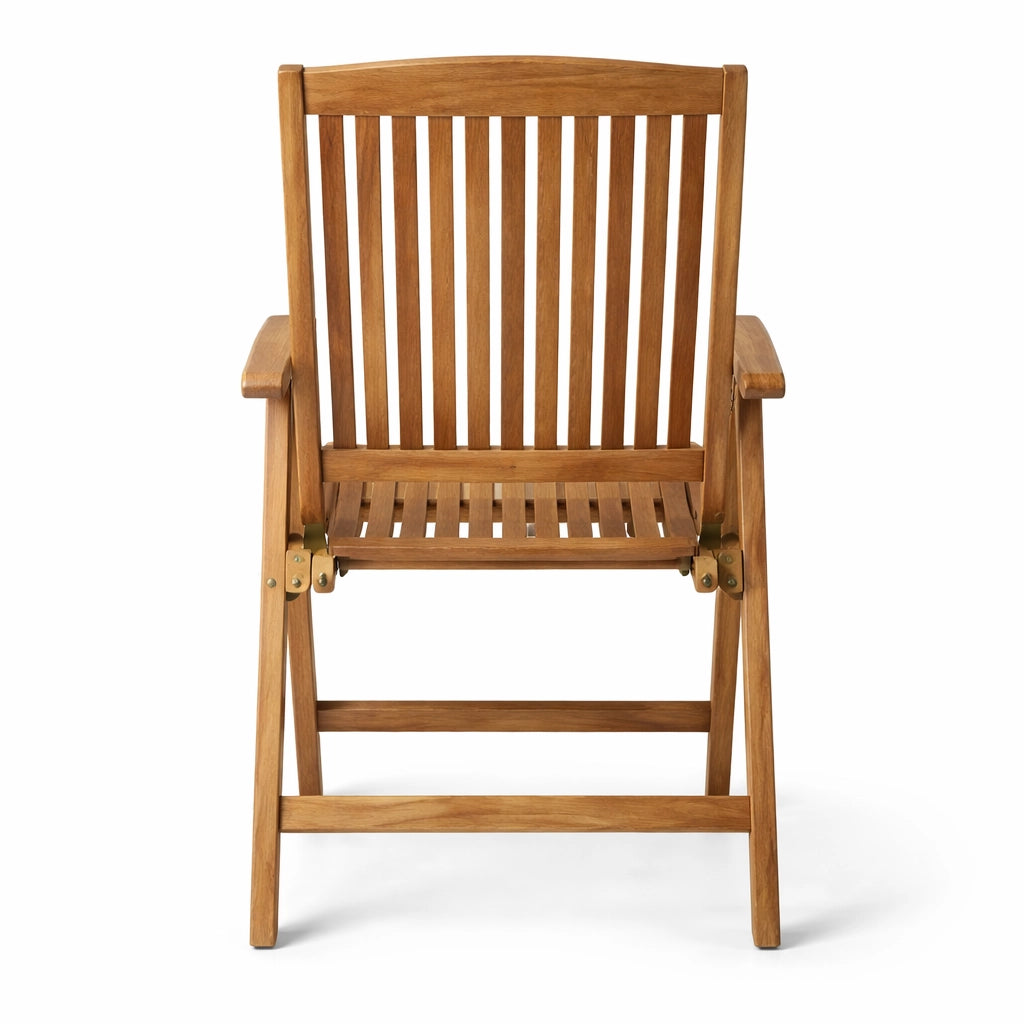 Sedia Pieghevole con Braccioli in Teak - Bali