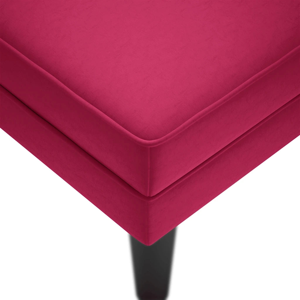 vidaXL Sdraio con Cuscino e Bracciolo Destro in Velluto Rosso Vino