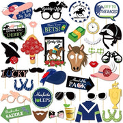 Accessori per Foto Booth - 9-Pack Decorazioni - Tema Corse dei Cavalieri - Fondali per Fotografia - Accessori Selfie - Idee Regali per gli Ospiti - Accessori per Fotografia