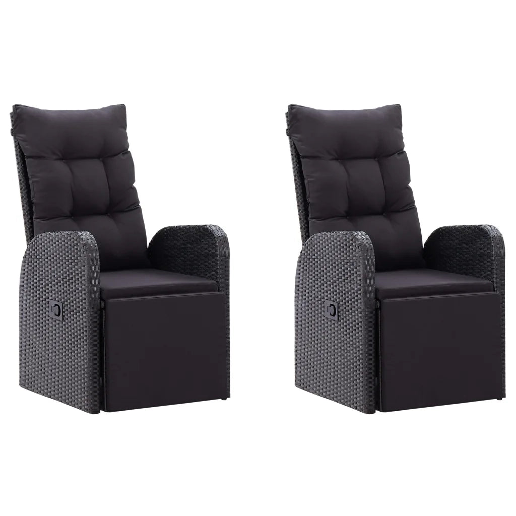 Set Mobili da Pranzo per Giardino 5 pz Nero 3068768