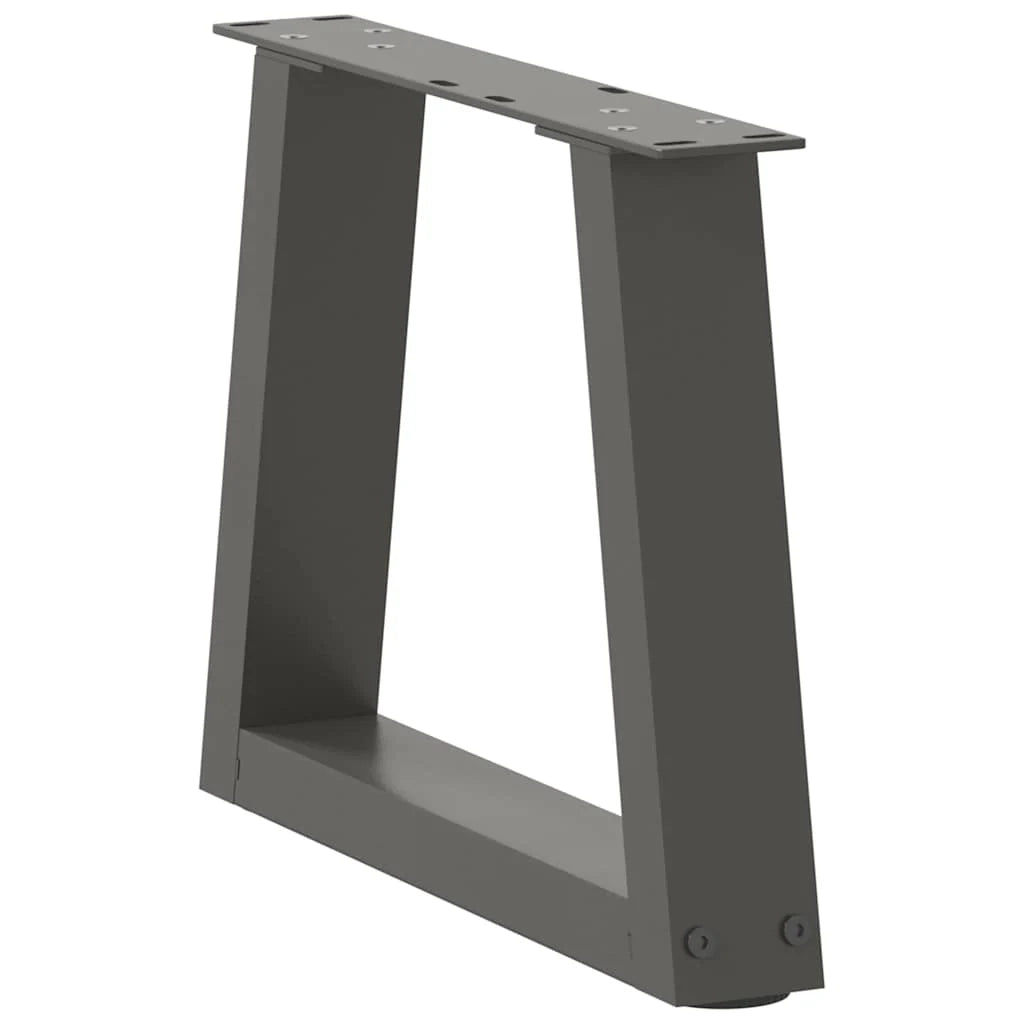 Set di 2 gambe per tavolino da caffè a forma di V 30 x 30 cm design moderno con piedini regolabili in acciaio antracite 02_0056819