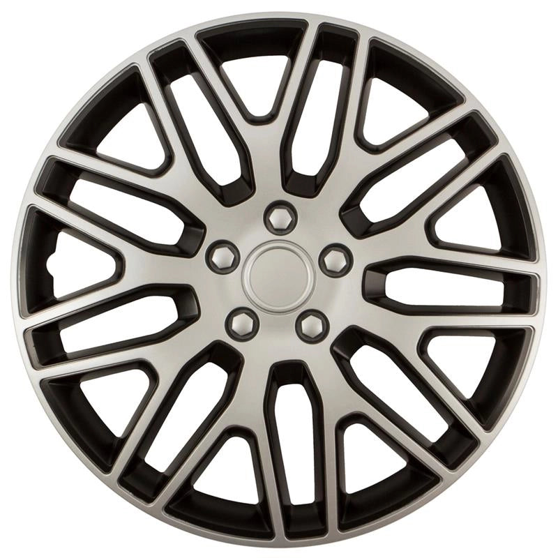 SET 2 COPRI CERCHI DAKAR SILVER & BLACK DA 14 POLLICI
