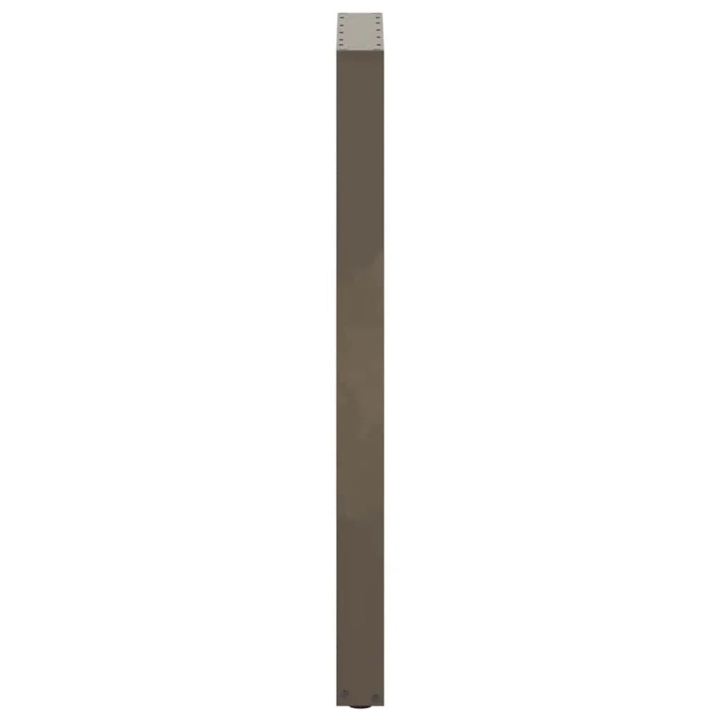 Set di 2 gambe regolabili per tavolo da bar a forma di U 40 x 110 cm design moderno acciaio naturale 02_0057483