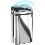 Bidone Rifiuti Automatico 30L ¨C Zephmum ¨C Argento 33x25x57.5 cm