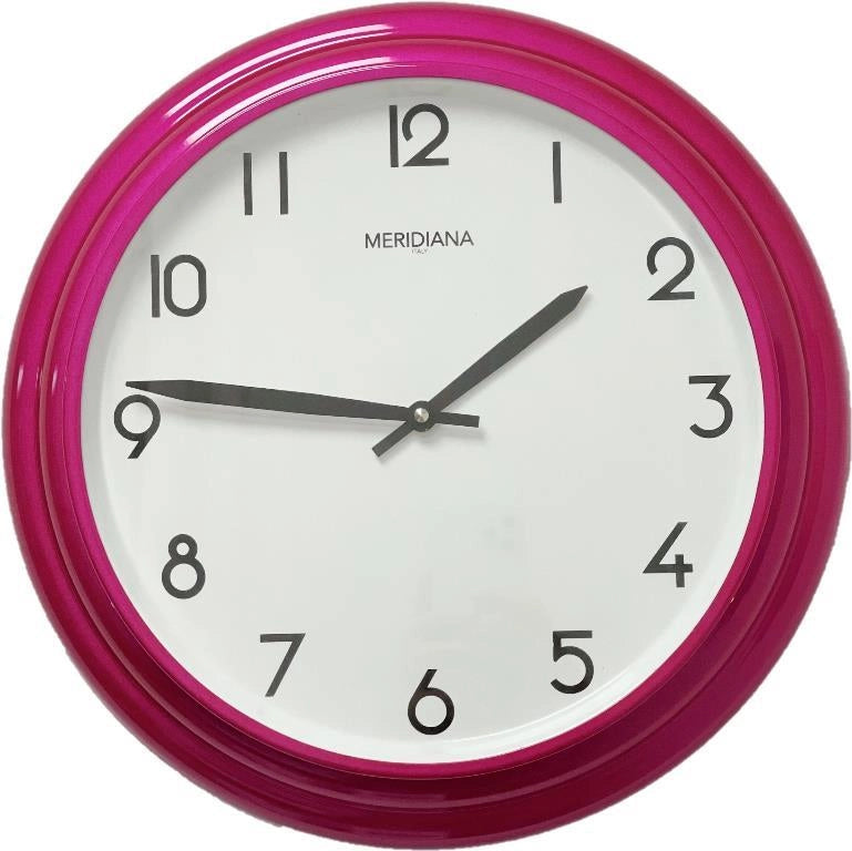 Orologio da Parete in Metallo Tondo Magenta 37 cm