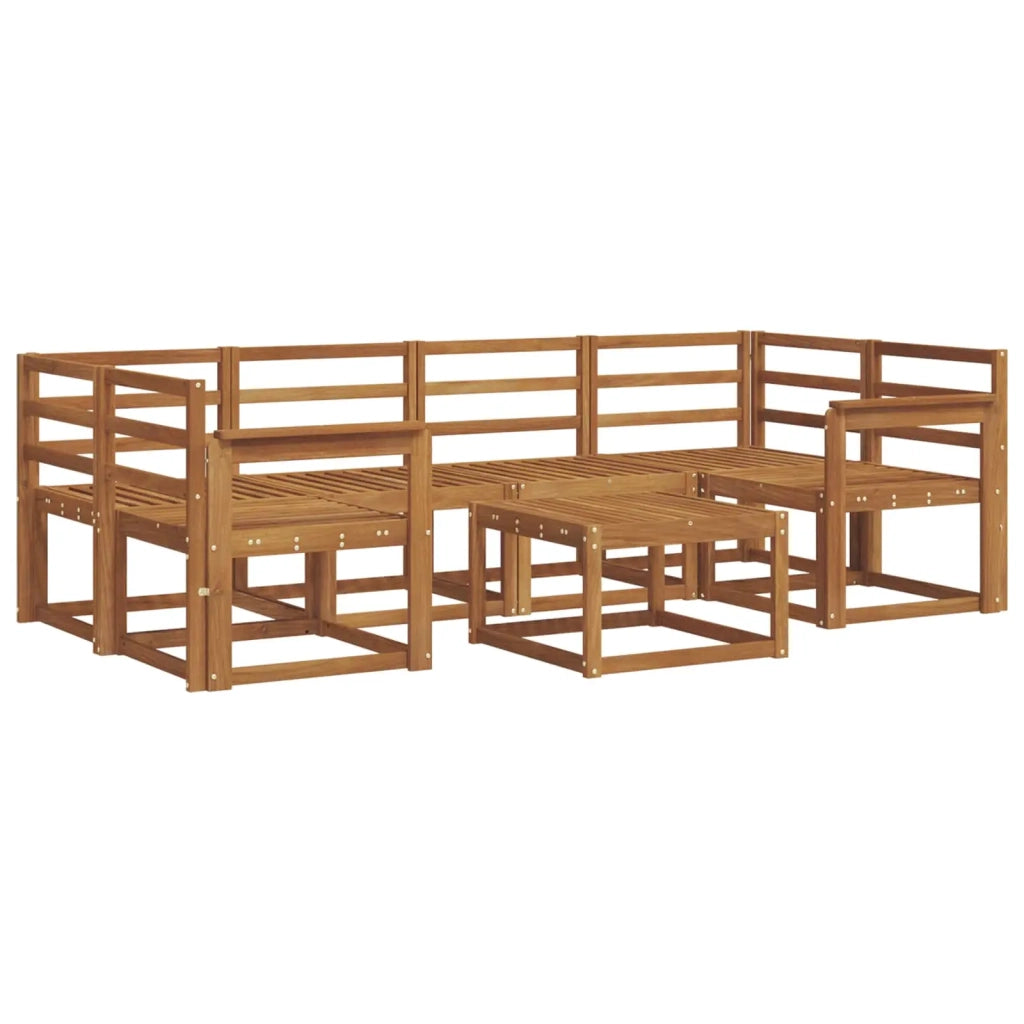 Set di divani da esterno 7 pcs Naturale