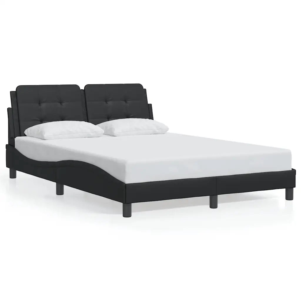 Giroletto senza Materasso-Struttura Letto Zadar Nero 140x200 cm in Similpelle