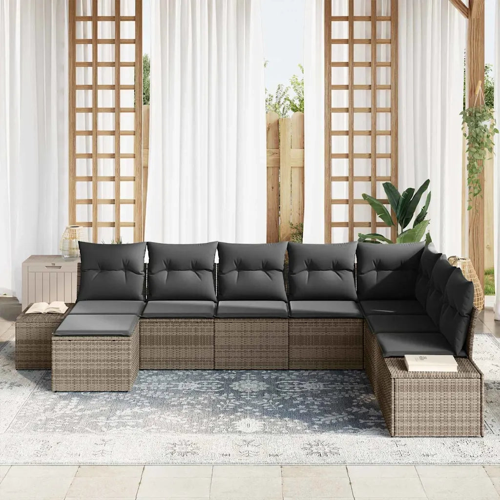 Set Divano da Giardino con cuscino 8 pcs polyrattan 3347179