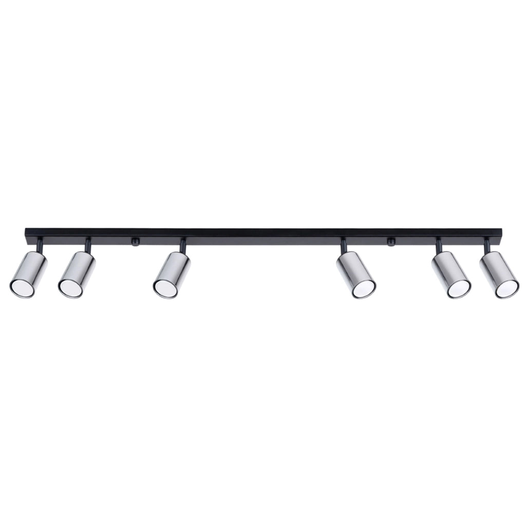 Lampada tubolare LED WINX Bittersweet Shimmer a 6 luci GU10, nera cromata