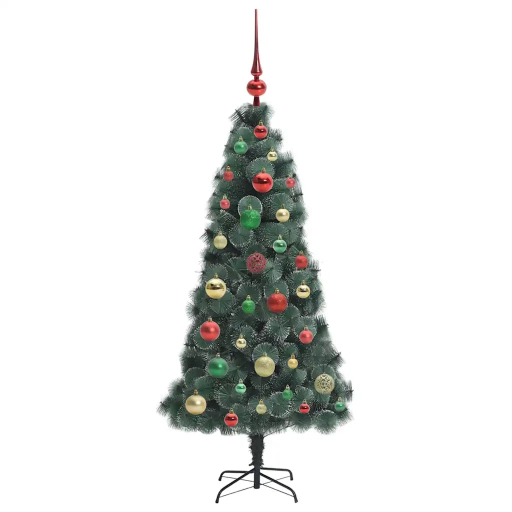 Albero di Natale | Decorazioni natalizie artificiale preilluminato con set di palline