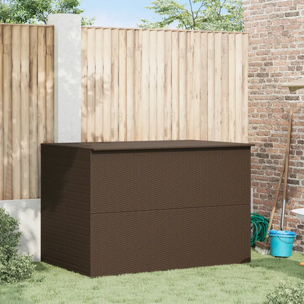 Baule da Giardino Marrone 150x100x100 cm in Polyrattan 44246