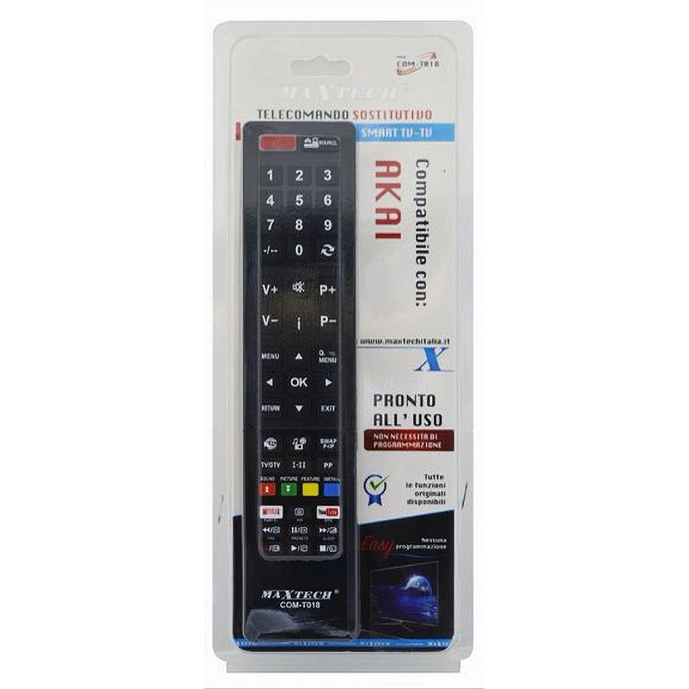 Trade Shop - Telecomando Universale Sostitutivo Compatibile Con Tv Akai Pronto Uso Com-t018 -