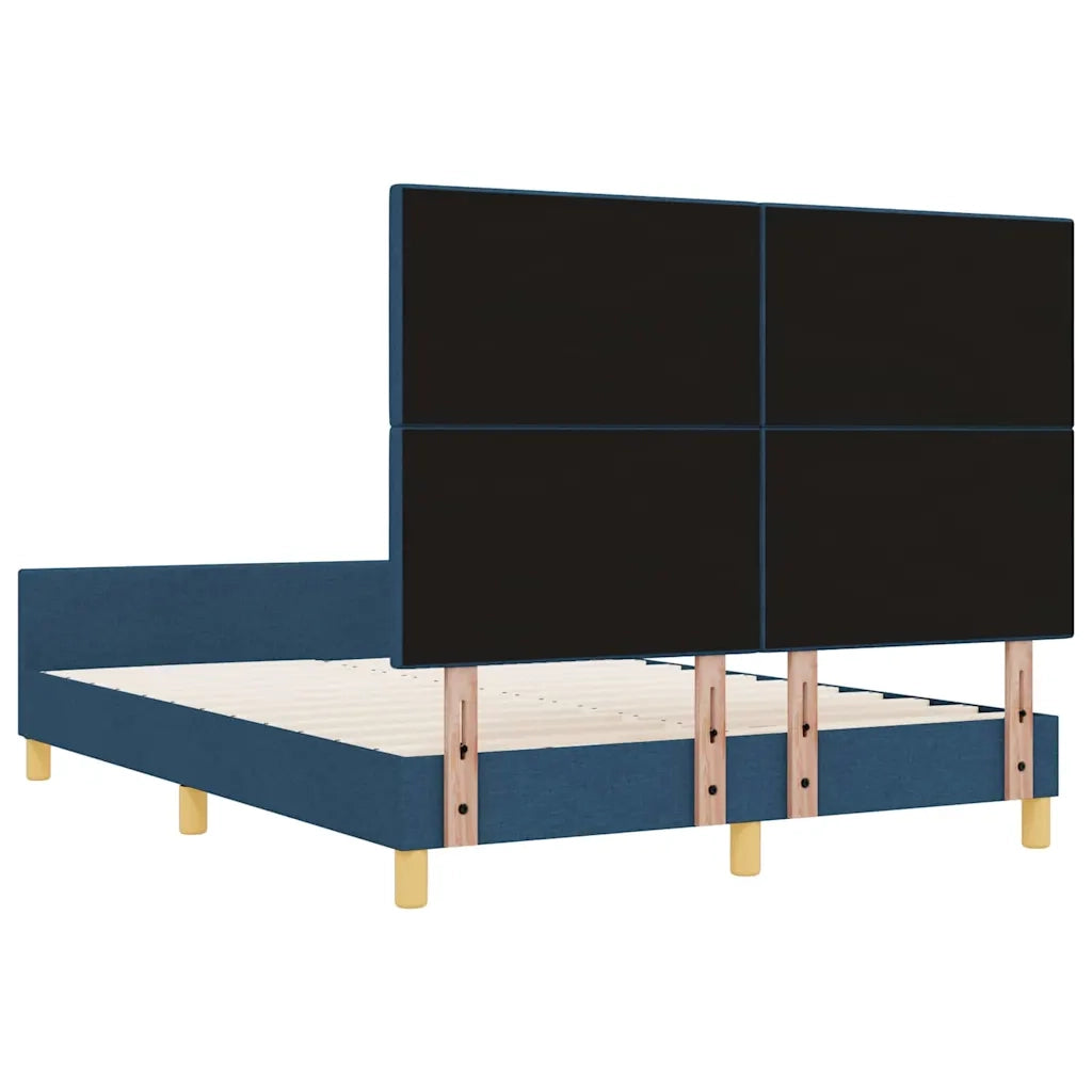 Struttura del letto con testiera Blu 140 x 200 cm Tessuto 3344738