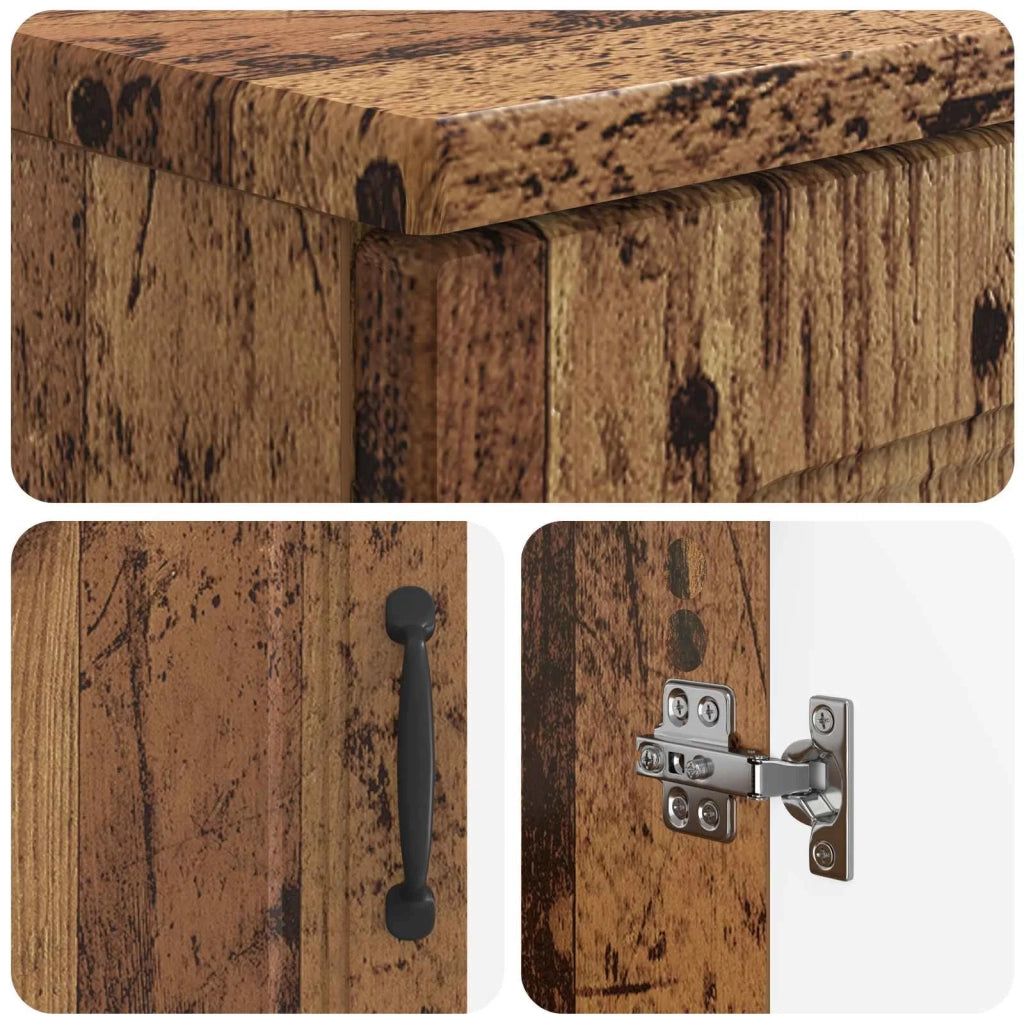 Armadio per Lavabo da Bagno UTRECHT Legno antico 897673