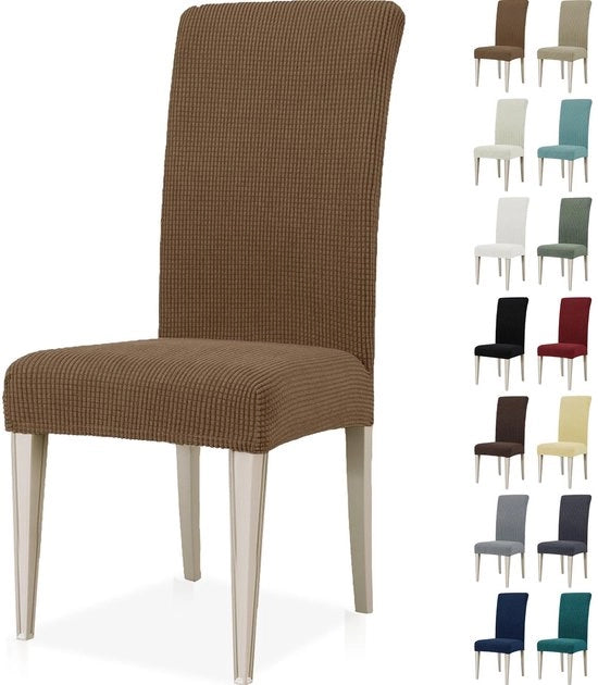 Stoelhoezen Stretch 2 pezzi - Stoelhoezen Moderni e Elastici - Coprisella Rimovibili e Lavabili - Coprisella Universali per Sedie - Adatti per Altezze Sedile 48-70 cm - Sostenibili e Sicuri - Coprisella per Tavolo da Pranzo