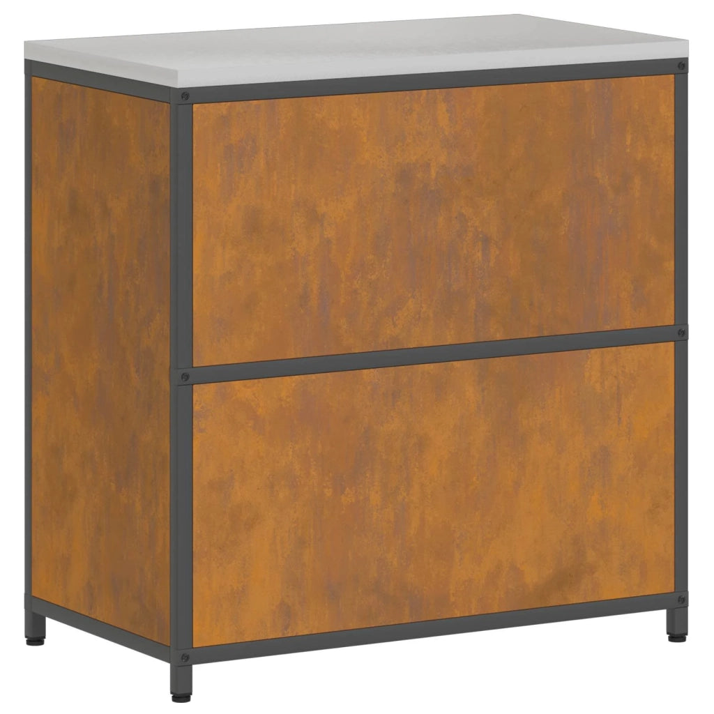 Stoccaggio in cucina con porta Ruggine 90 x 50 x 92 cm Acciaio 874988