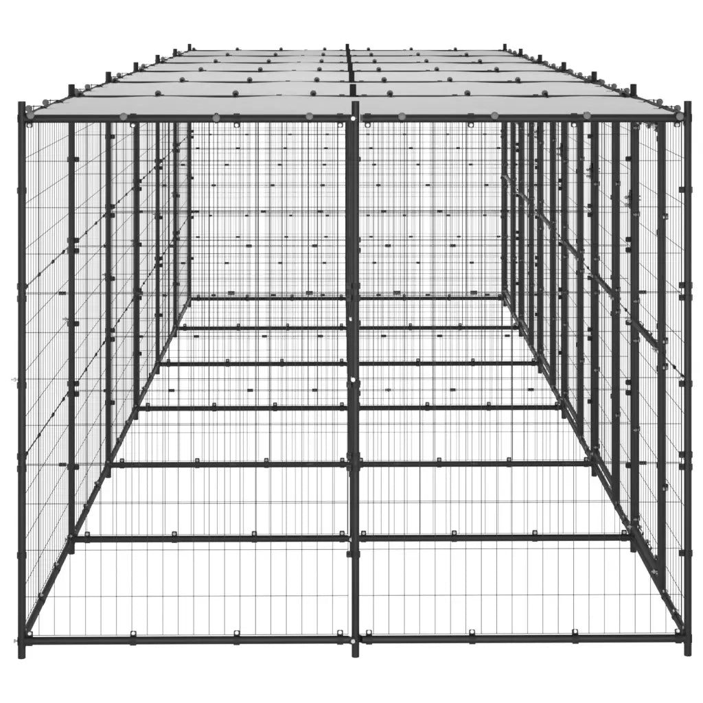 Gabbia per Cani da Esterno in Acciaio con Tetto 14,52 mÂ² cod mxl 56932