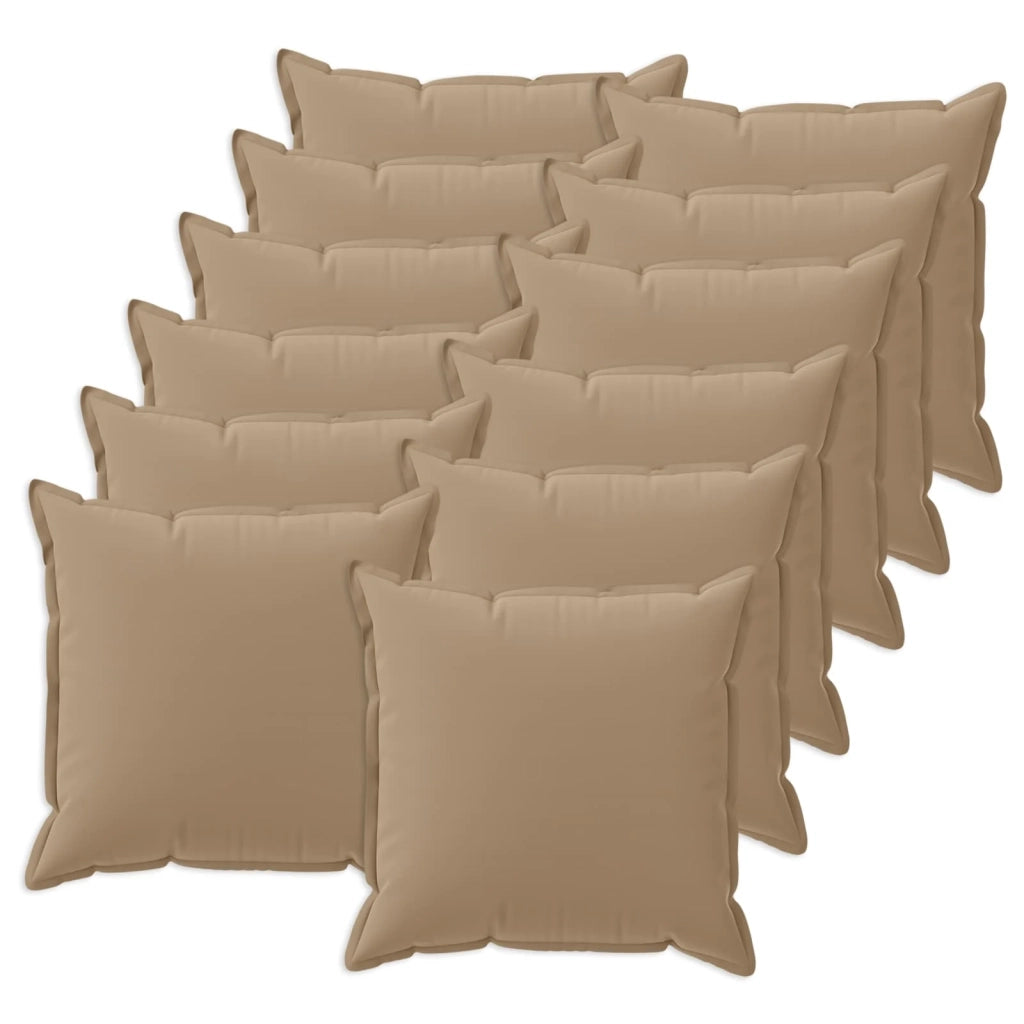 Federa 12 pz HOUTEN Tortora 40 x 40 cm Poliestere 916938