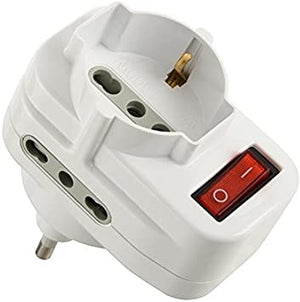 ADATTATORE 1P UNIV.+2P BIV.