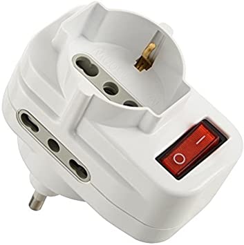 ADATTATORE 1P UNIV.+2P BIV.