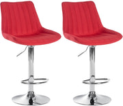 2er Set Barhocker Toni Stoff chrom