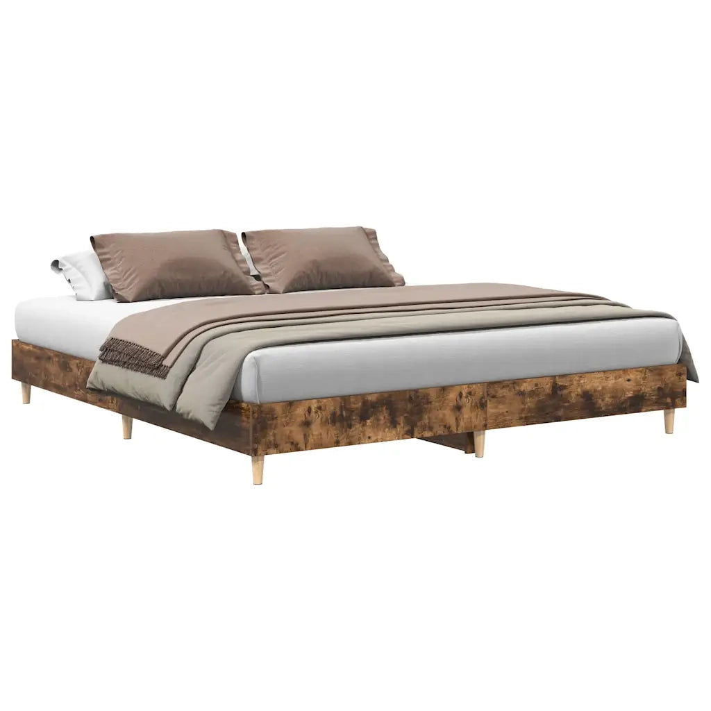 Giroletto senza Materasso Rovere Fumo 200x200 cm in Truciolato 3328703