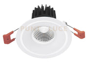 GFA1030C- FARETTO DA INCASSO IN ALLUMINIO DIFFUSORE TRASPARENTE A LED 3000K 465LM 8W BIANCO D.10CM