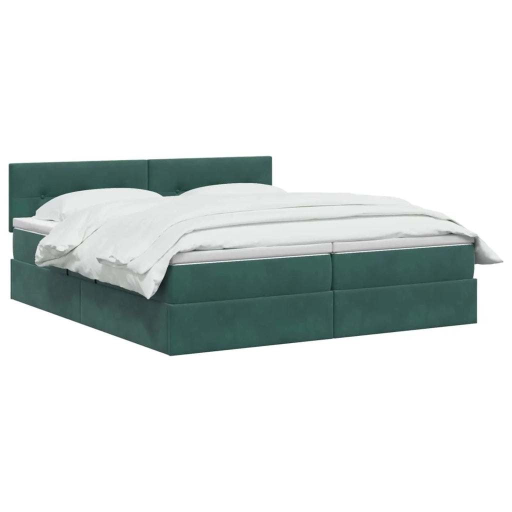 Letto con contenitore LED e materasso Verde Scuro 180 x 200 cm 3459387