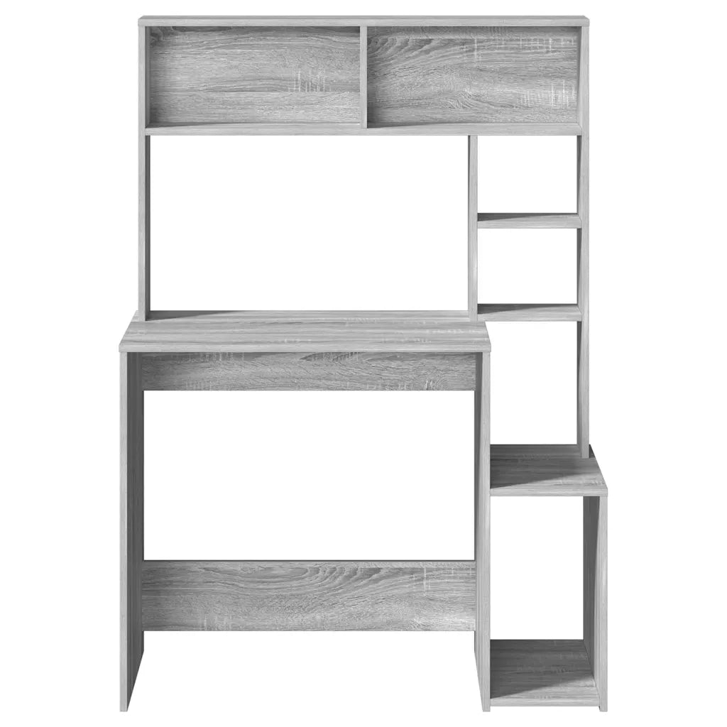 Scrivania Mensole Grigio Sonoma 100x45x140 cm Legno Multistrato 860441