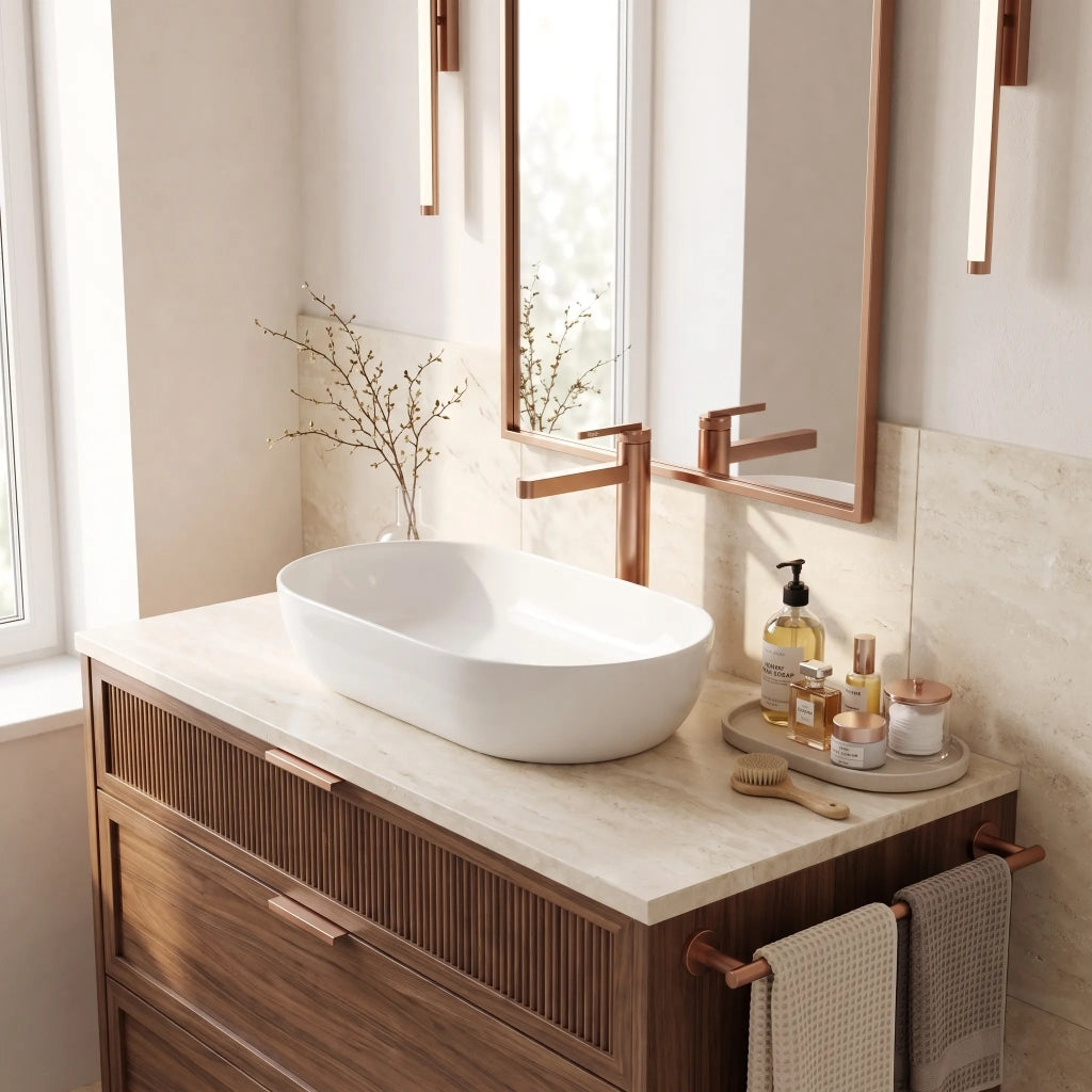 Rubinetto Da Bagno Rea Grace Brush Copper High