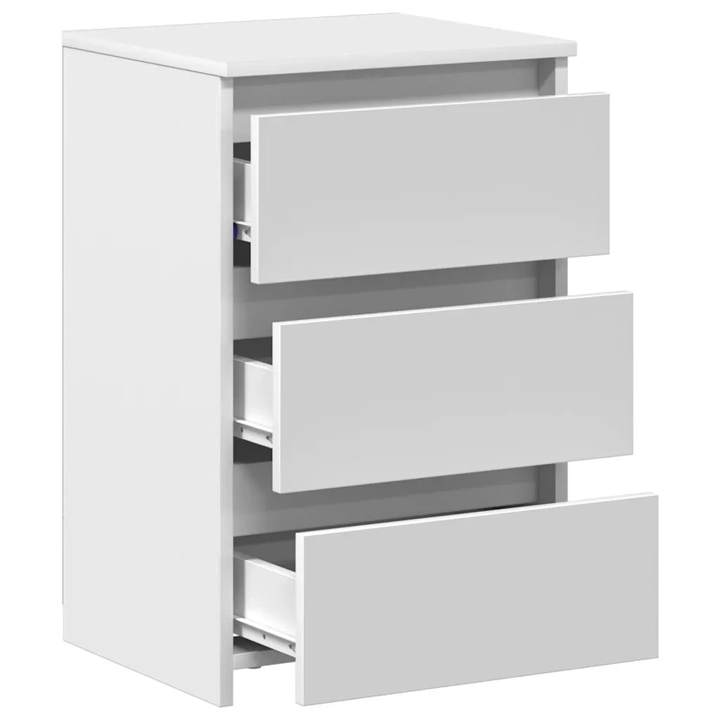 Comodini 2 pz Bianchi 40x35x62,5 cm in Legno Multistrato 806212