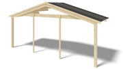 Tettoia di terazzo in legno - 6x2m - colore naturale - DOM553 - ALTANKA