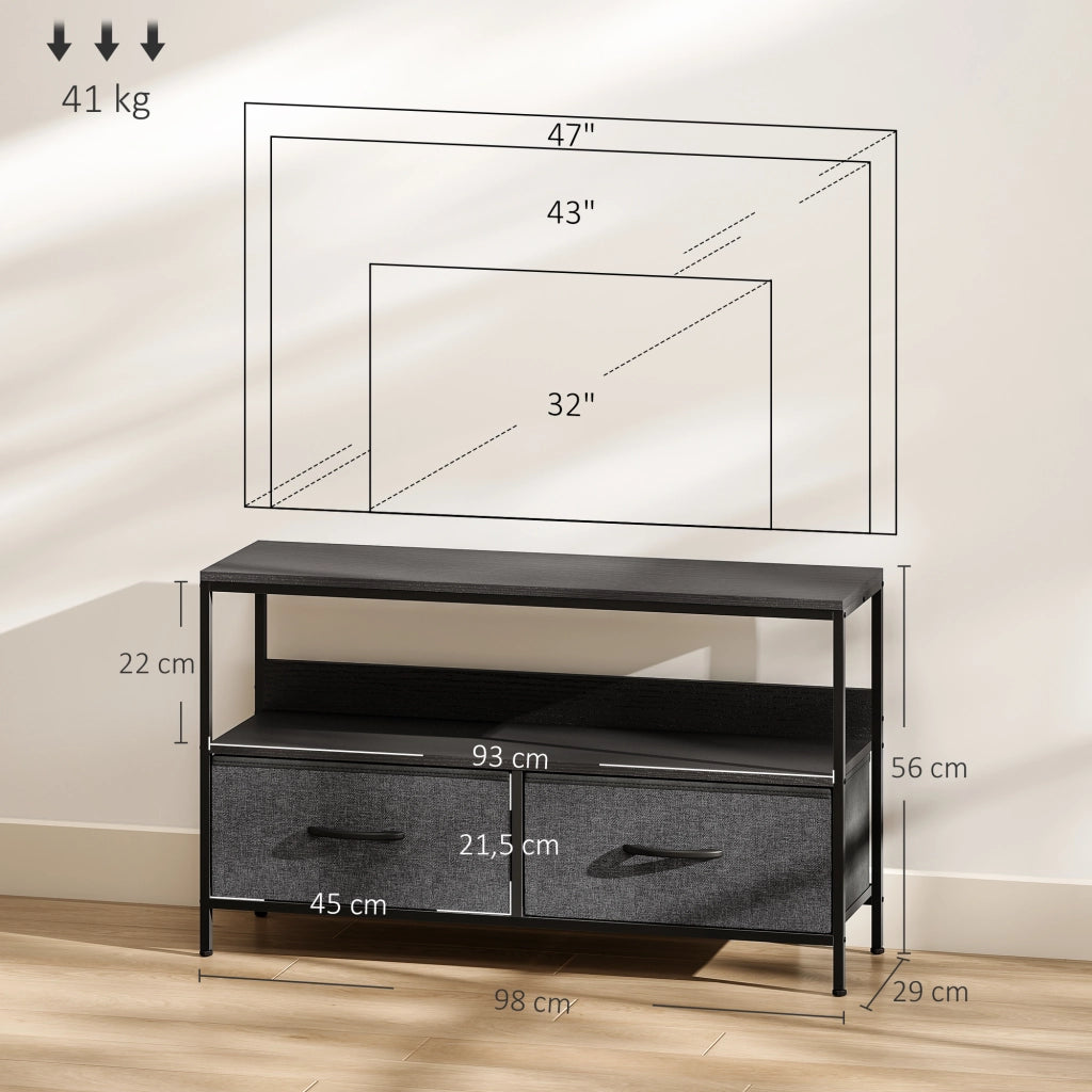 Mobile TV ¨C zephmum ¨C Grigio scuro, 98x29x56 cm