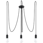 Lampadario Nikolo 3 luci nero metallo Pure Lume PU.0370