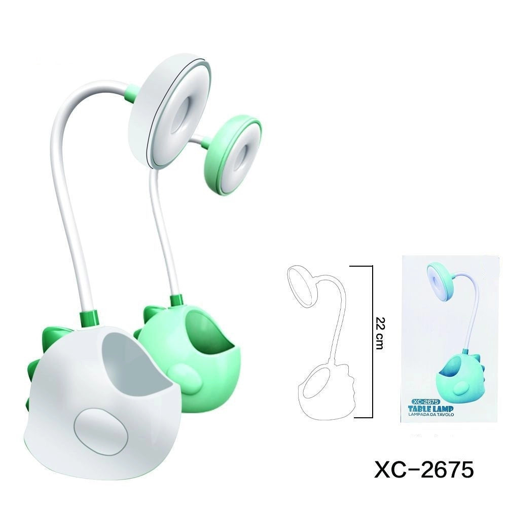 Trade Shop - Lampada Da Tavolo Scrivania 22 Cm Braccio Flessibile Cameretta Bambini Xc-2675 -