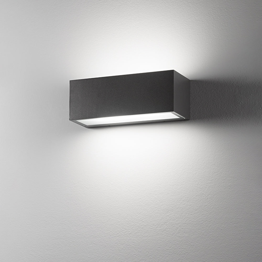 Applique Da Esterno Contemporaneo Step Alluminio Grigio Grafite 2 Luci E27