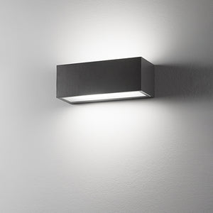 Applique Da Esterno Contemporaneo Step Alluminio Grigio Grafite 2 Luci E27