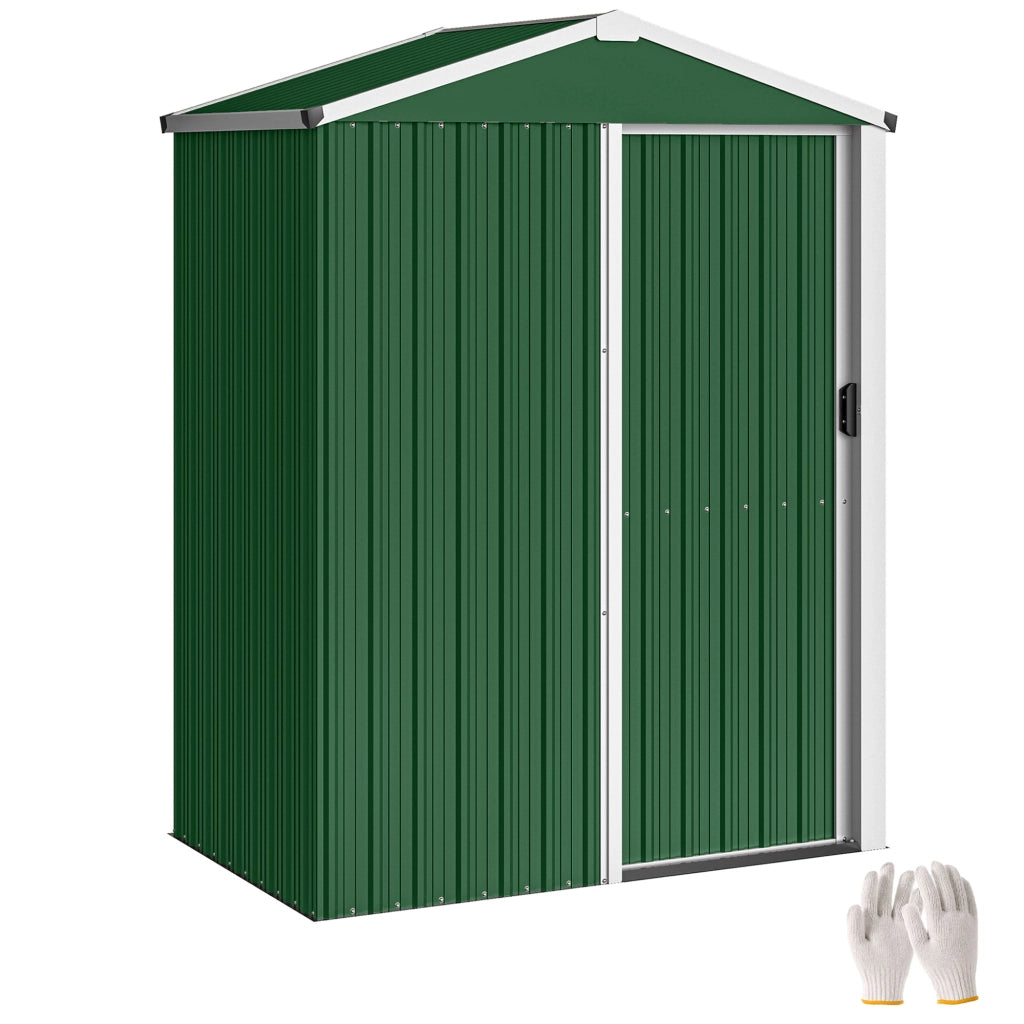 Casetta da Giardino in Acciaio ¨C zephmum ¨C Verde 136x87x179 cm