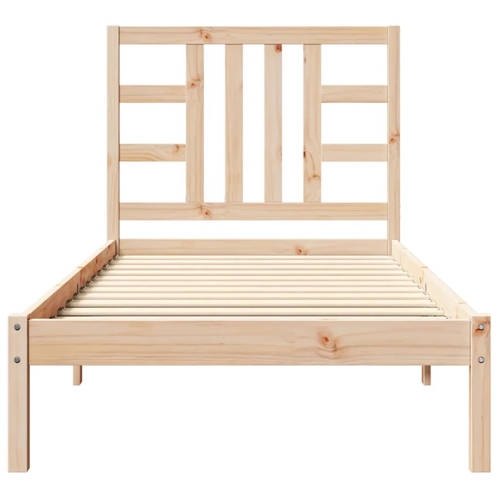 Giroletto-Struttura Letto in Legno Massello 90x190 cm Single 817749