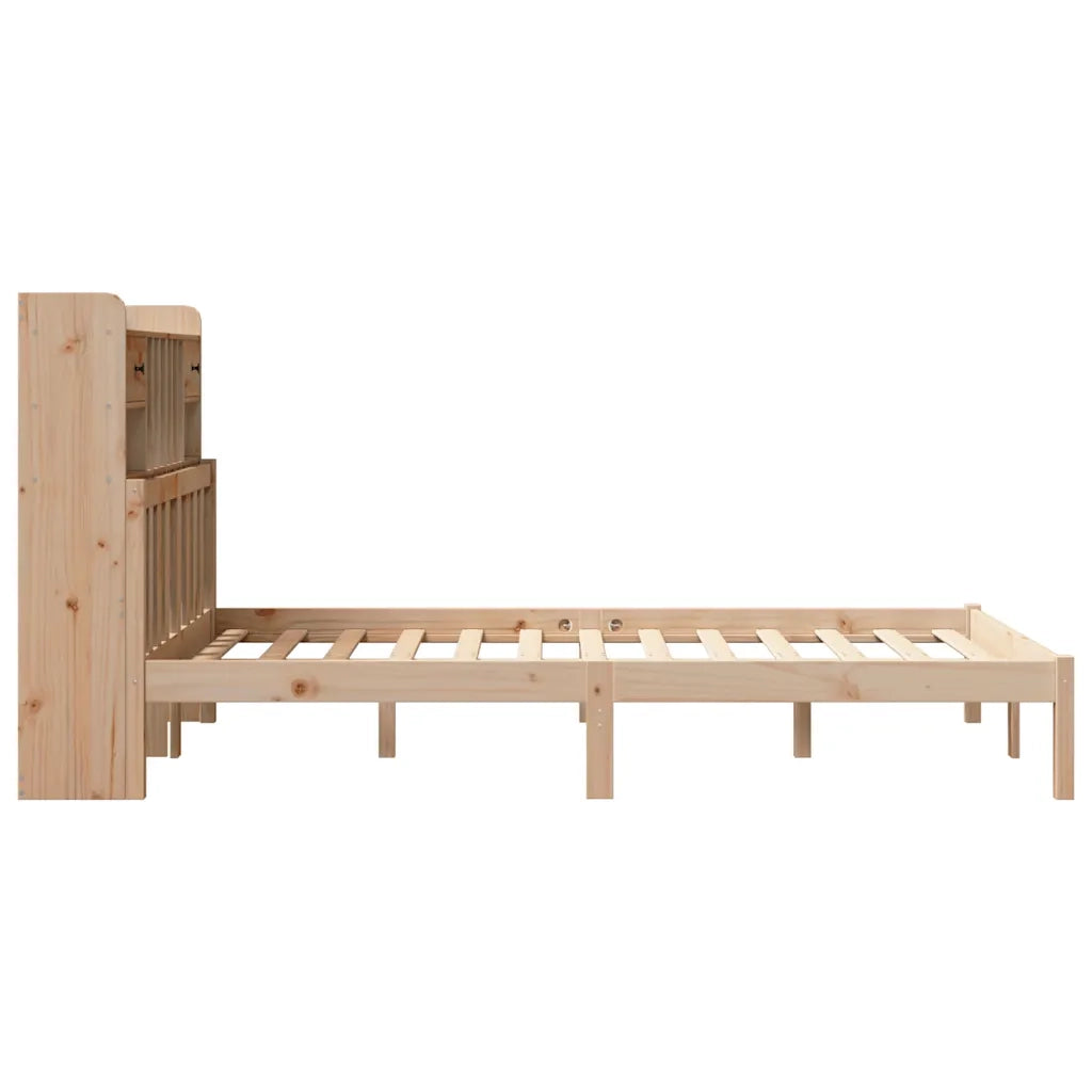Letto Libreria senza Materasso 135x190 cm in Legno di Pino 3322331