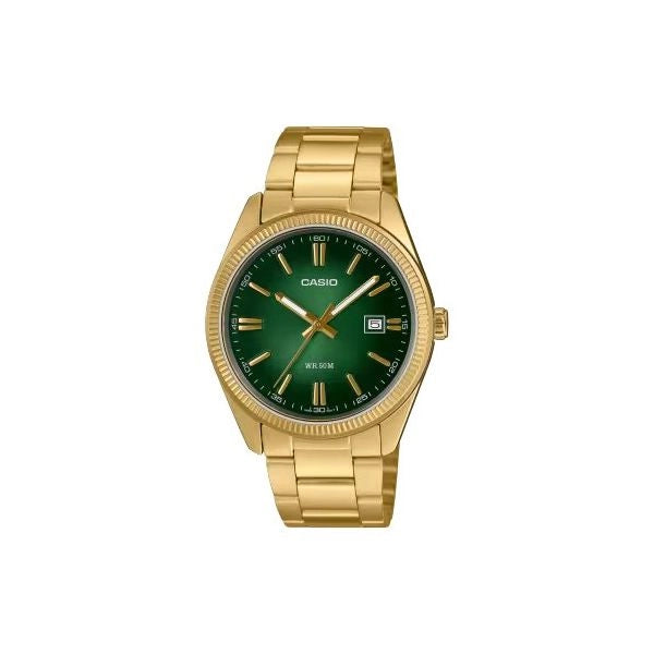 Orologio casio mtp 1302pgc 3avef standard gold e green