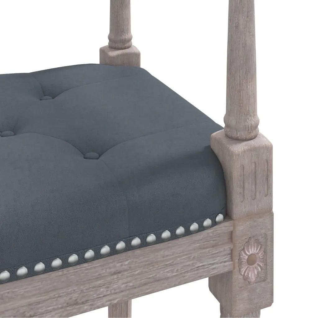 Panca Grigio Scuro 110x40x70 cm in Velluto cod mxl 73304