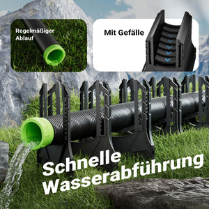 Supporto per tubi acqua di scarico camper caravan e roulotte 4,5 m, estensibile per tubazioni fino a Ø 94 mm, per smaltimento acque nere e grigie in campeggio