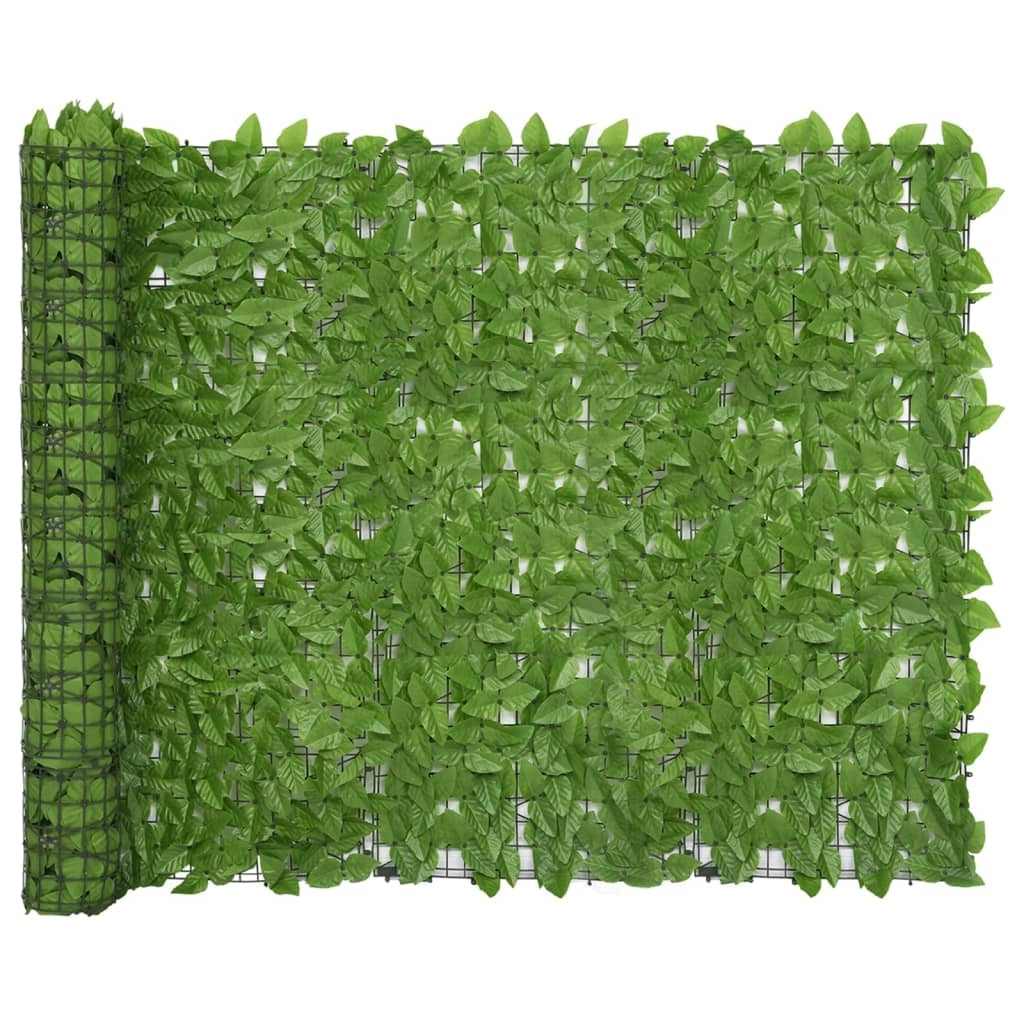 Schermo per balcone schermo per la privacy con foglie 400 x 150 cm verde 02_0009998