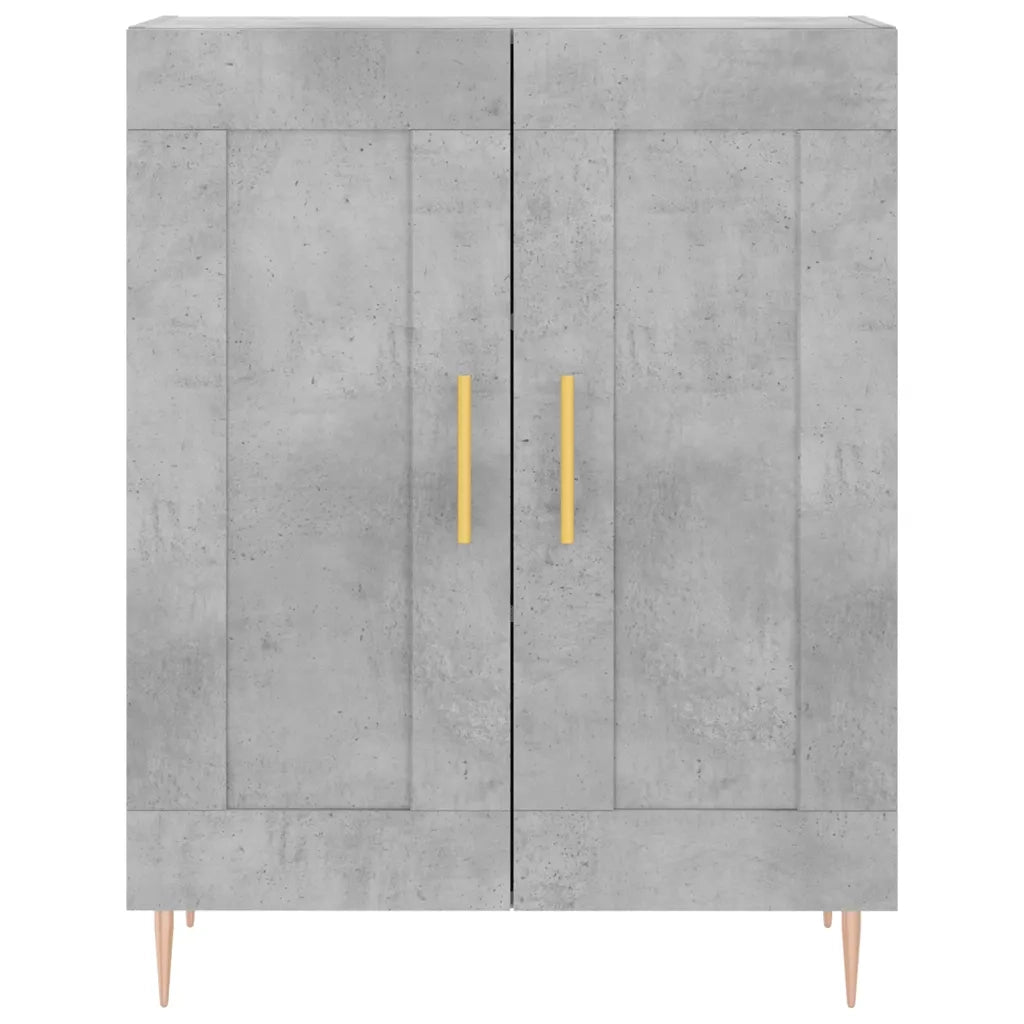Credenza Grigio Cemento 69,5x34x180 cm in Legno Multistrato 3189945