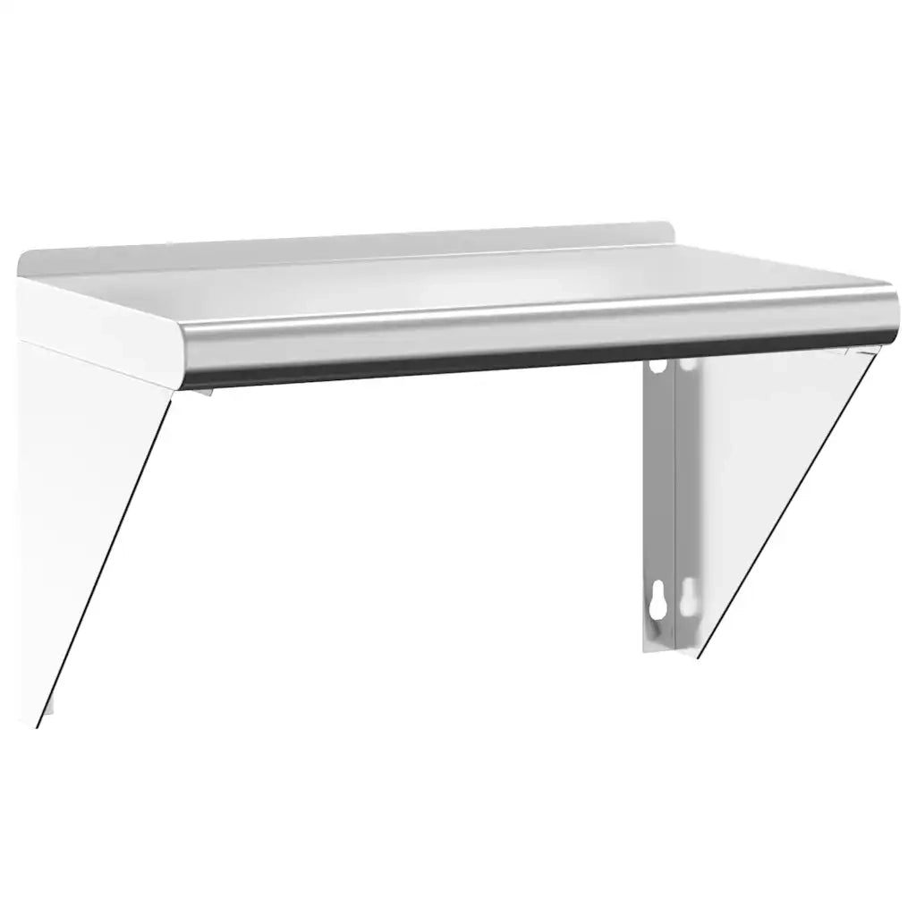 Mensola a Muro | Mensola a parete 50x30x31 cm Argento in Acciaio Inossidabile