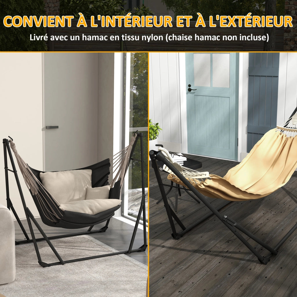 Amaca pieghevole con sospensione ¨C zephmum ¨C kaki 263x89x100 cm