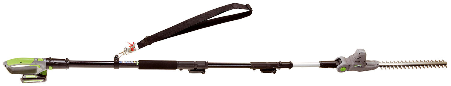 Tagliasiepe Telescopico a Batteria Verdemax TT20 Estensibile 225-280 cm 20V lama 46 cm con Batteria Nero e Verde