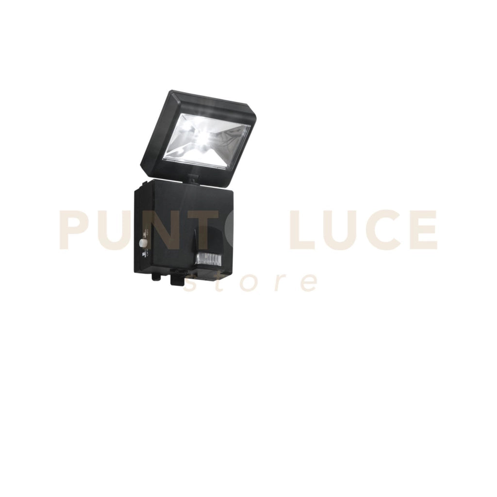 PROIETTORE LED COSMO NERO 1W 80LM 4000K CON SENSORE REGOLABILE IP44 9,3X18,5CM